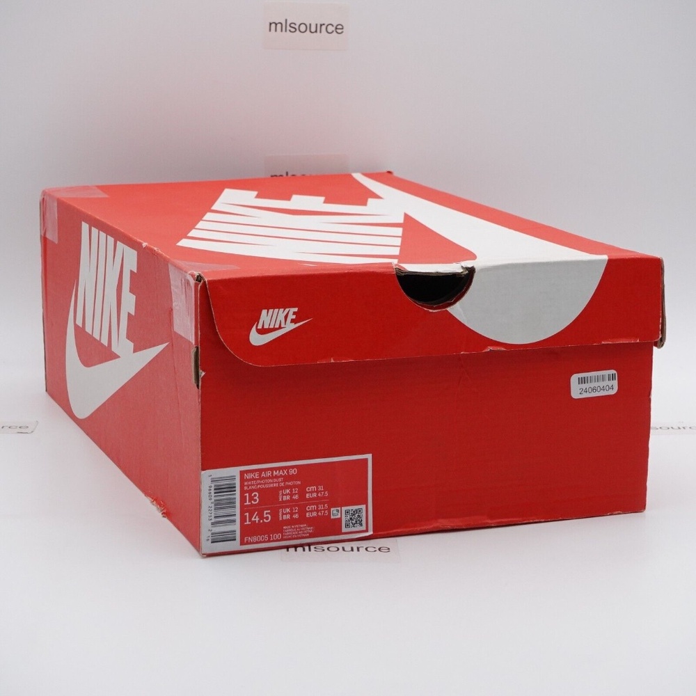 NEW Men's Nike Air Max 90 Jewel Swoosh Sneakers FN8005-100 White - Picture 7 of 16